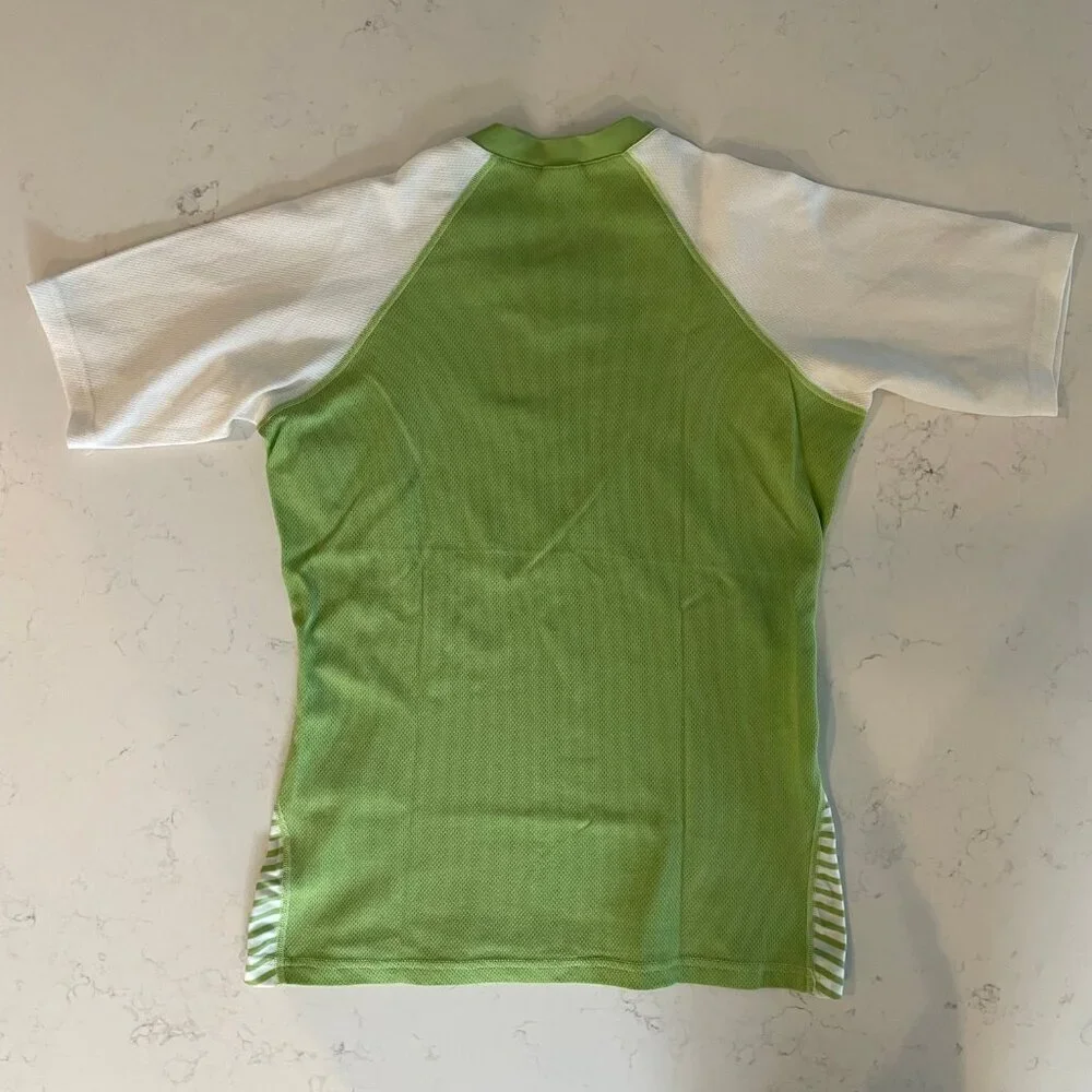 Helly Hansen Dry LIFA Vneck SS Polypropylene Activewear Top Green + White Sz M/L - Picture 5 of 13